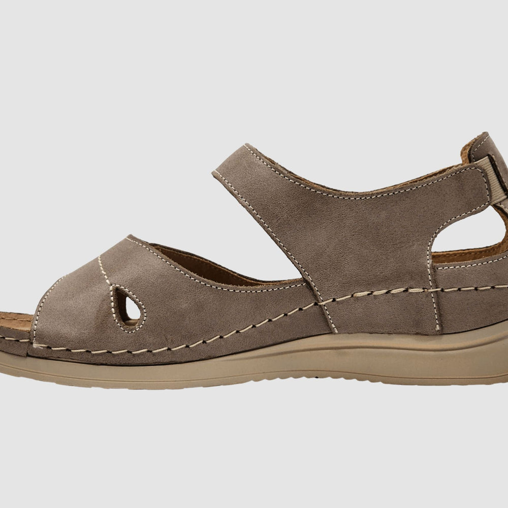 Women's Ariadne Leather Sandal - Beige - Euro Shoe House