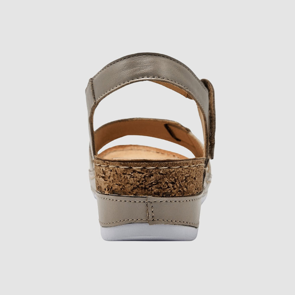 
                  
                    Women's Aven Leather Sandal - Beige/Gold - Euro Shoe House
                  
                