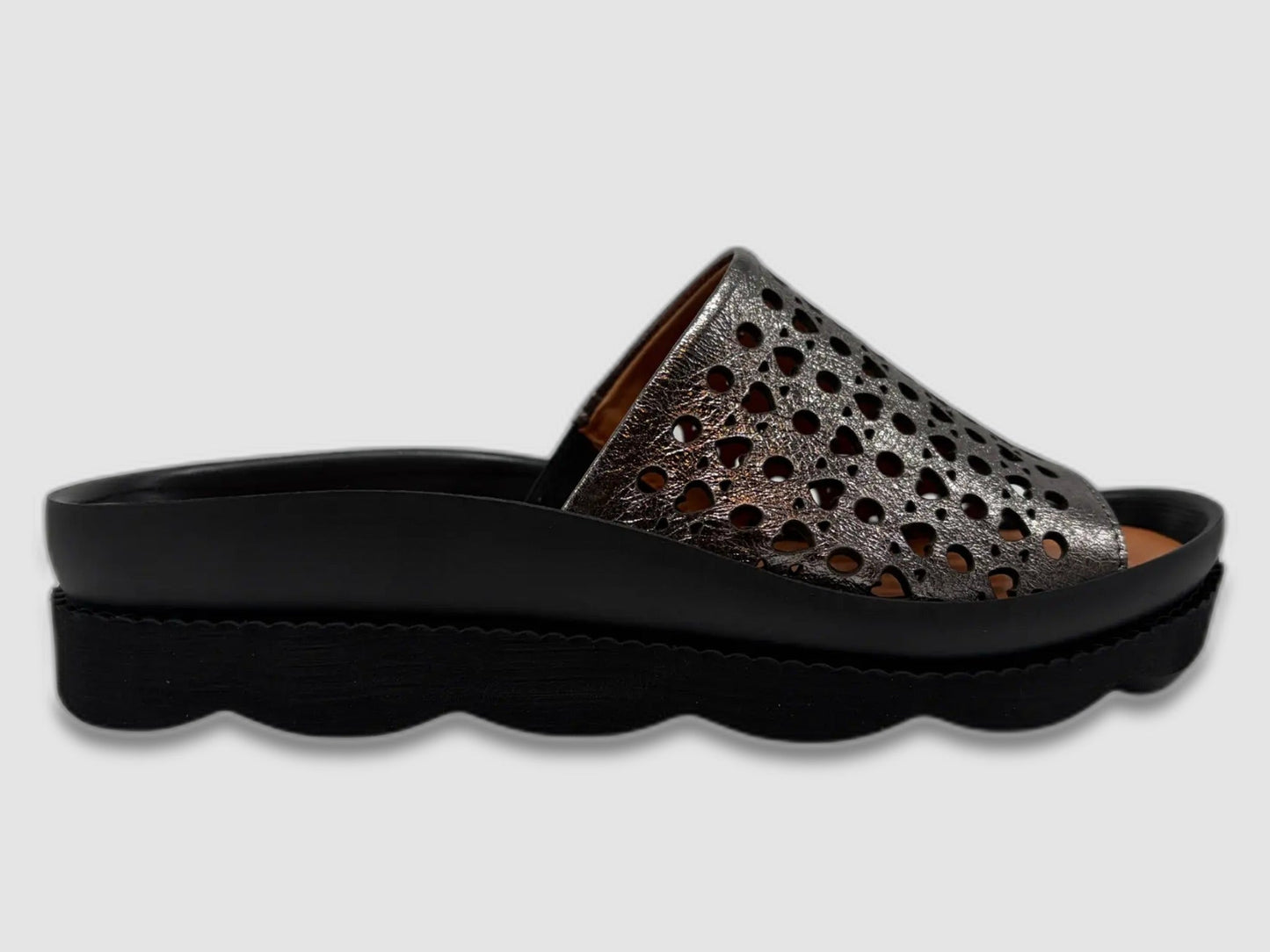 Women's Begonia Leather Sandals - Silver - Euro Shoe House