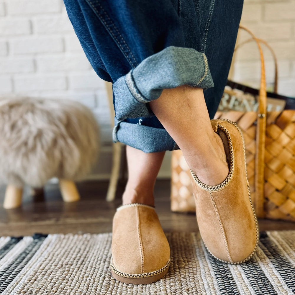 Women's Brooksie Sheepskin Slippers - Beige - Euro Shoe House