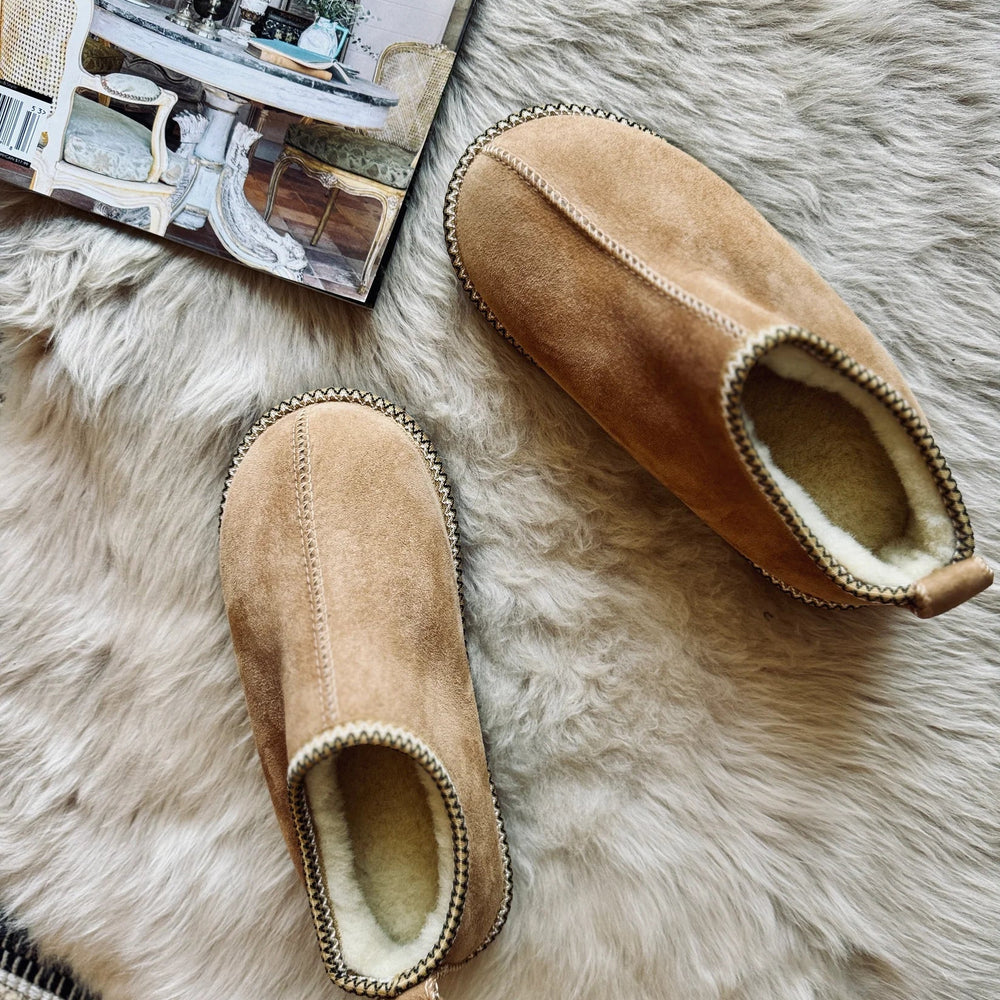 Women's Brooksie Sheepskin Slippers - Beige - Euro Shoe House