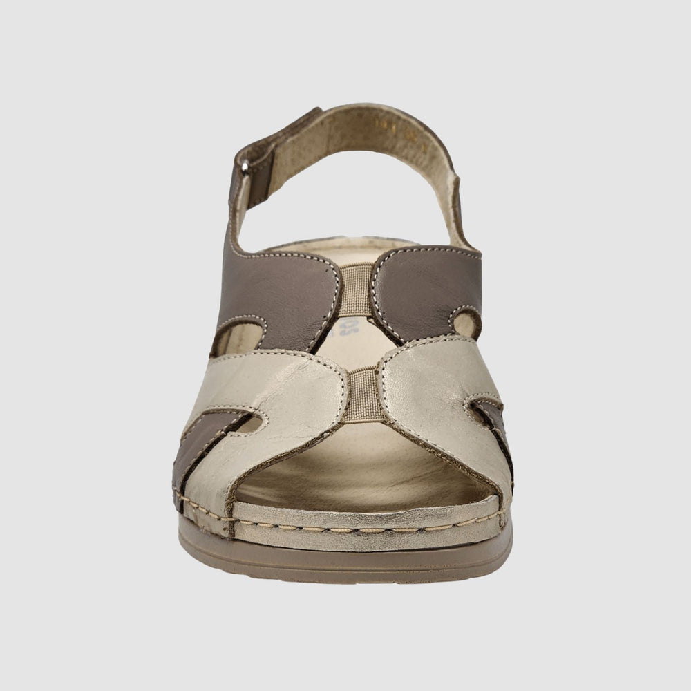 
                  
                    Women's Calliope Leather Sandals - Beige - Euro Shoe House
                  
                