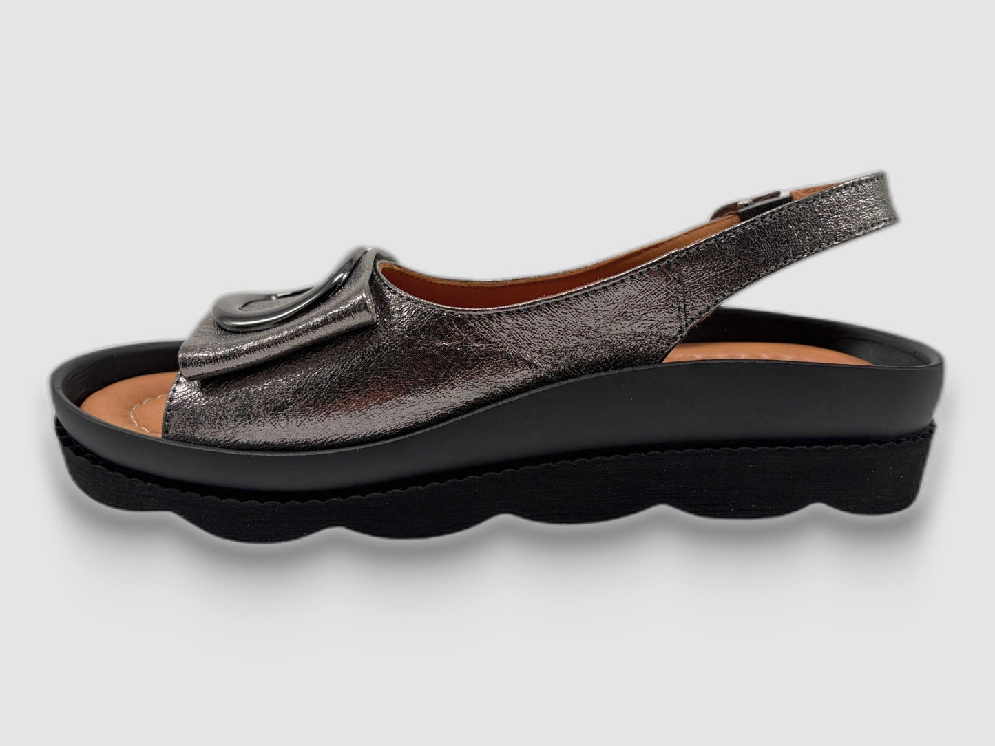 Women's Celia Leather Sandals - Silver - Euro Shoe House