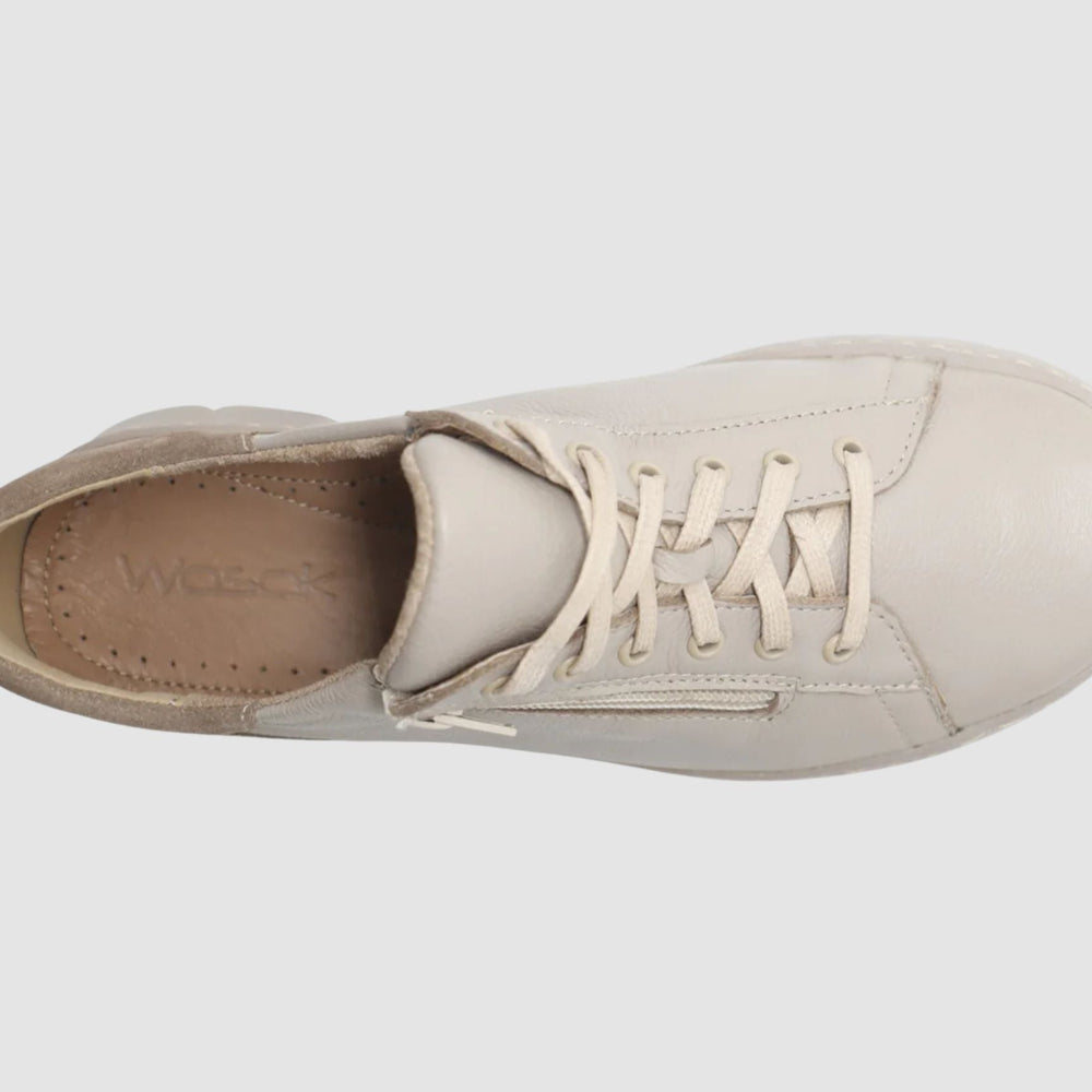 
                  
                    Women's Dahlia Leather Sneakers - Beige - Euro Shoe House
                  
                