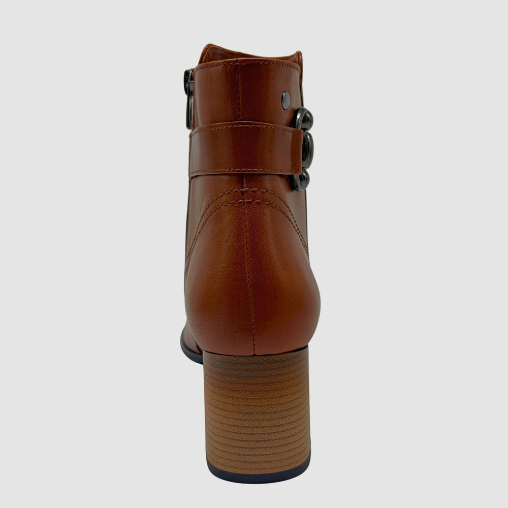 
                  
                    Women's Daria Leather Booties - Brown - Euro Shoe House
                  
                