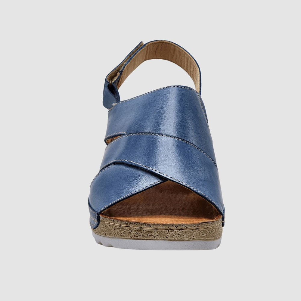 
                  
                    Women's Elara Wedge Sandals - Blue - Euro Shoe House
                  
                