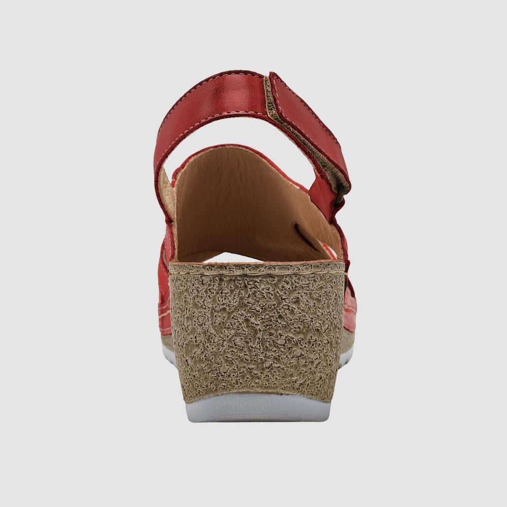 
                  
                    Women's Elara Wedge Sandals - Red - Euro Shoe House
                  
                