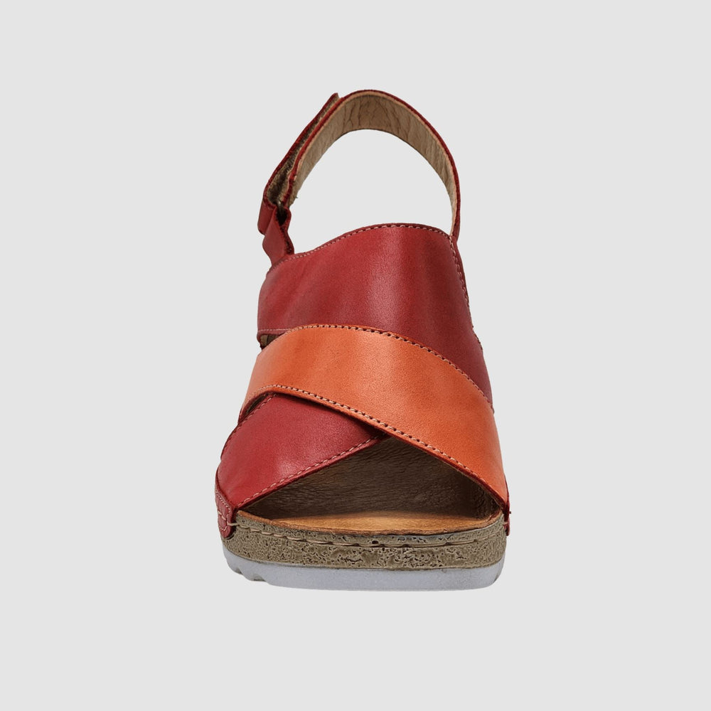 
                  
                    Women's Elara Wedge Sandals - Red - Euro Shoe House
                  
                