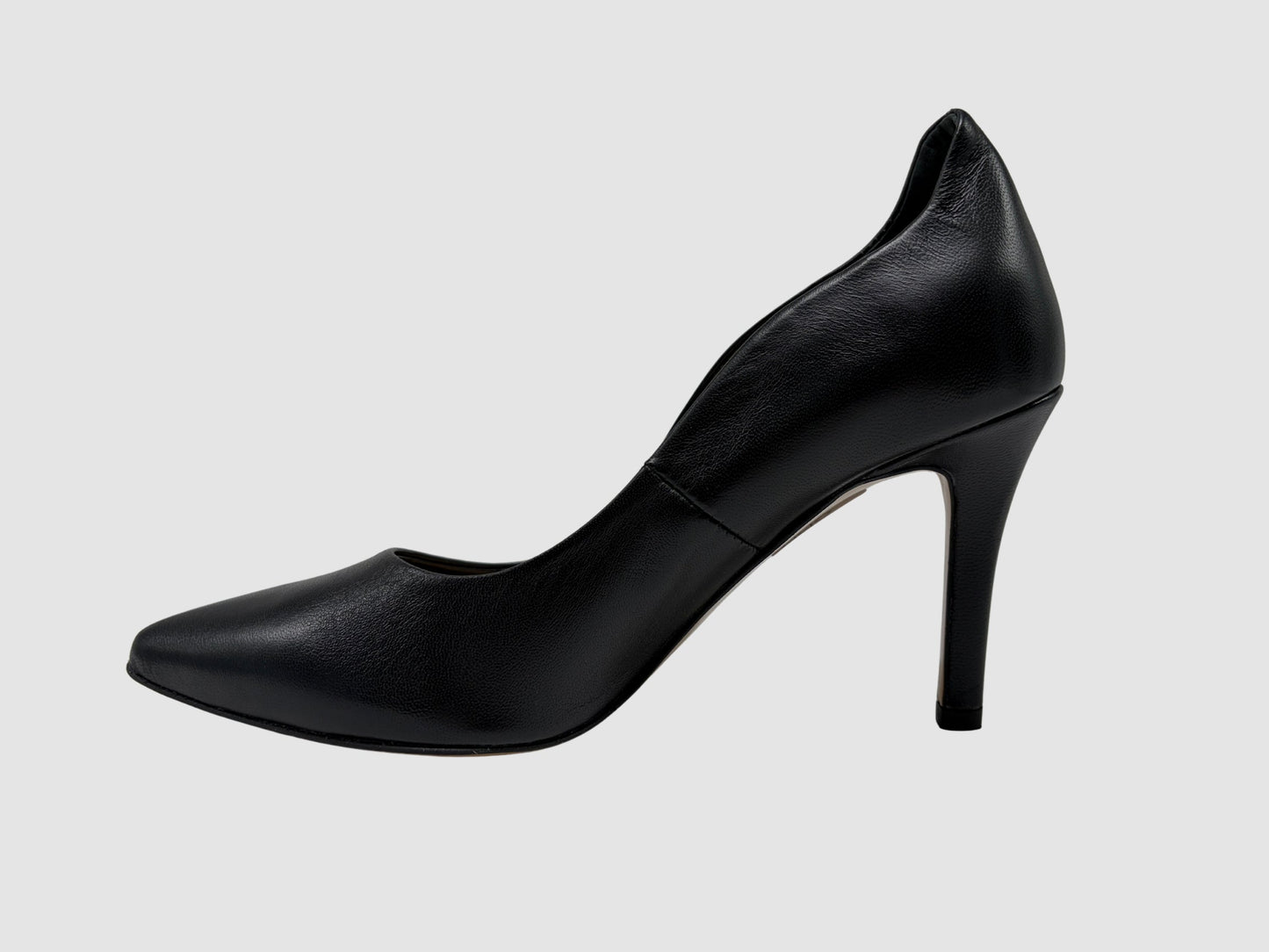 Women's Elise Leather Heels – Black - Euro Shoe House