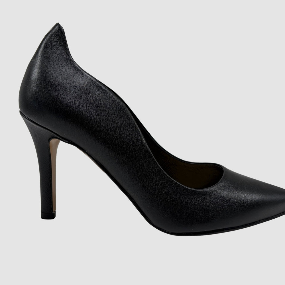 Women's Elise Leather Heels – Black - Euro Shoe House