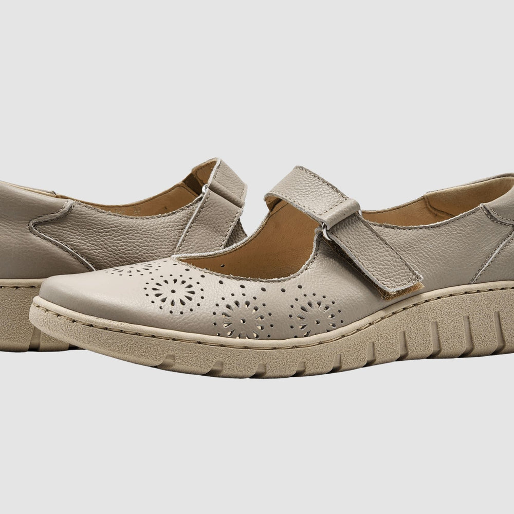 
                  
                    Women's Elowen Leather Mary Jane - Beige - Euro Shoe House
                  
                
