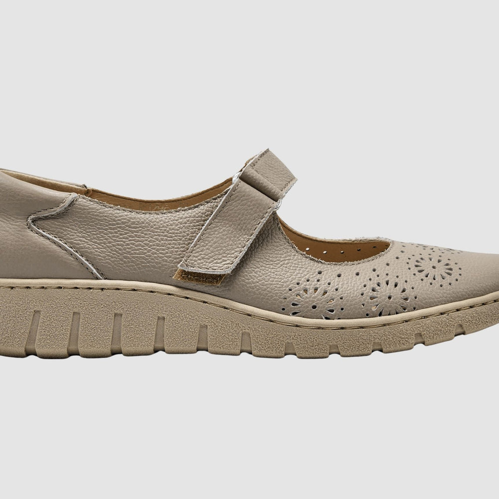 Women's Elowen Leather Mary Jane - Beige - Euro Shoe House