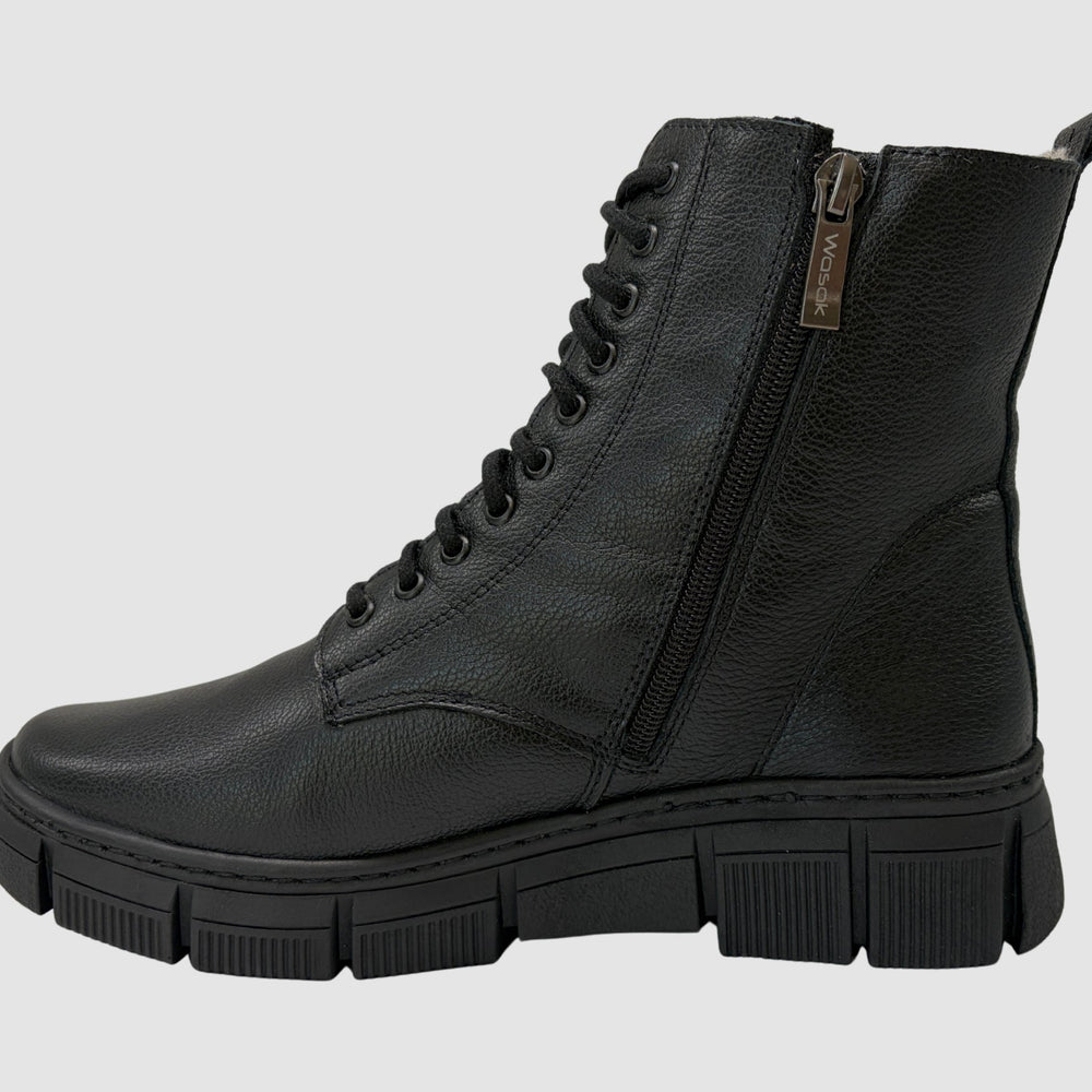 Women's Ember Leather Boots - Black - Euro Shoe House