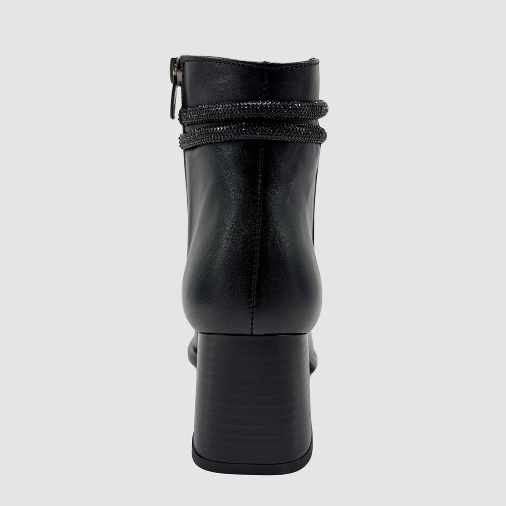 
                  
                    Women's Emina Leather Booties - Black - Euro Shoe House
                  
                