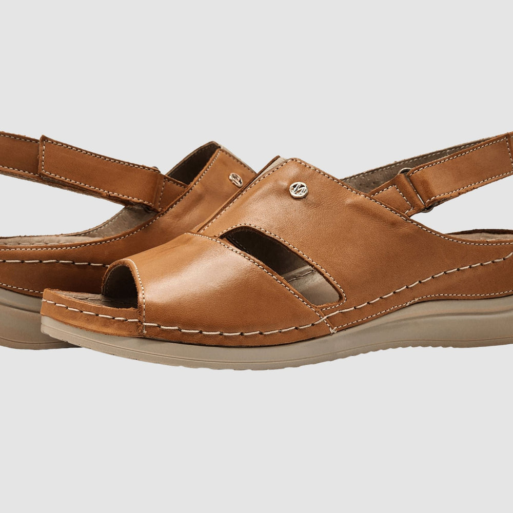 
                  
                    Women's Eos Leather Sandals - Orange - Euro Shoe House
                  
                