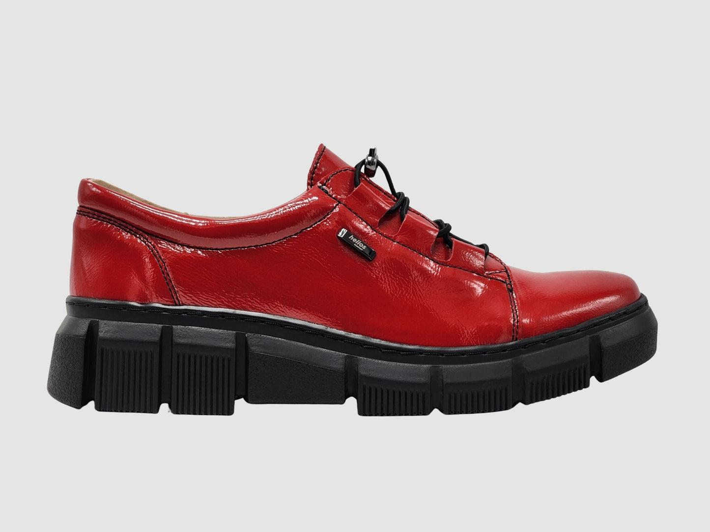 Women's Eris Leather Sneaker - Red - Euro Shoe House