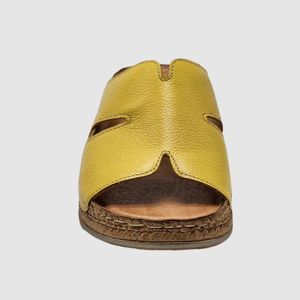 
                  
                    Women's Floria Leather Sandal - Yellow - Euro Shoe House
                  
                