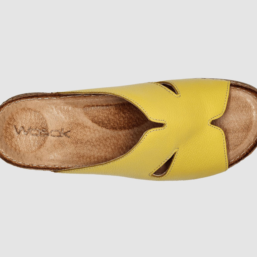 
                  
                    Women's Floria Leather Sandal - Yellow - Euro Shoe House
                  
                