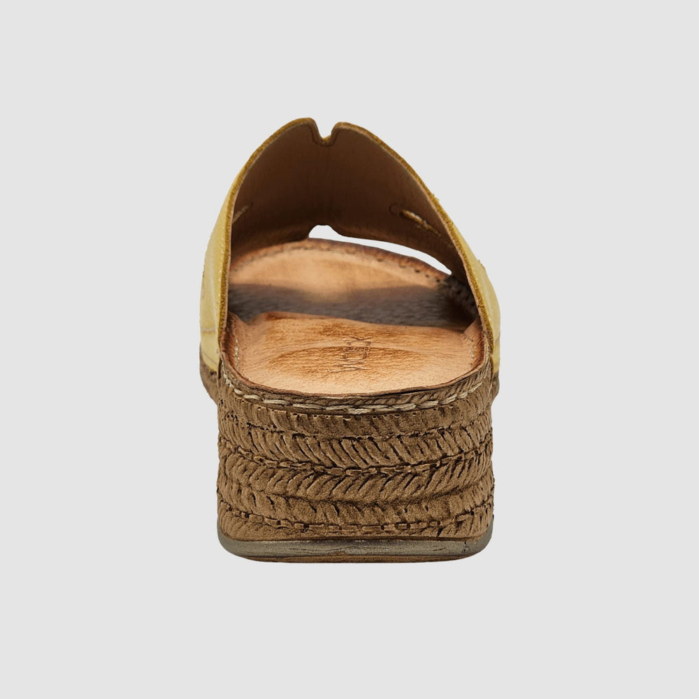 
                  
                    Women's Floria Leather Sandal - Yellow - Euro Shoe House
                  
                