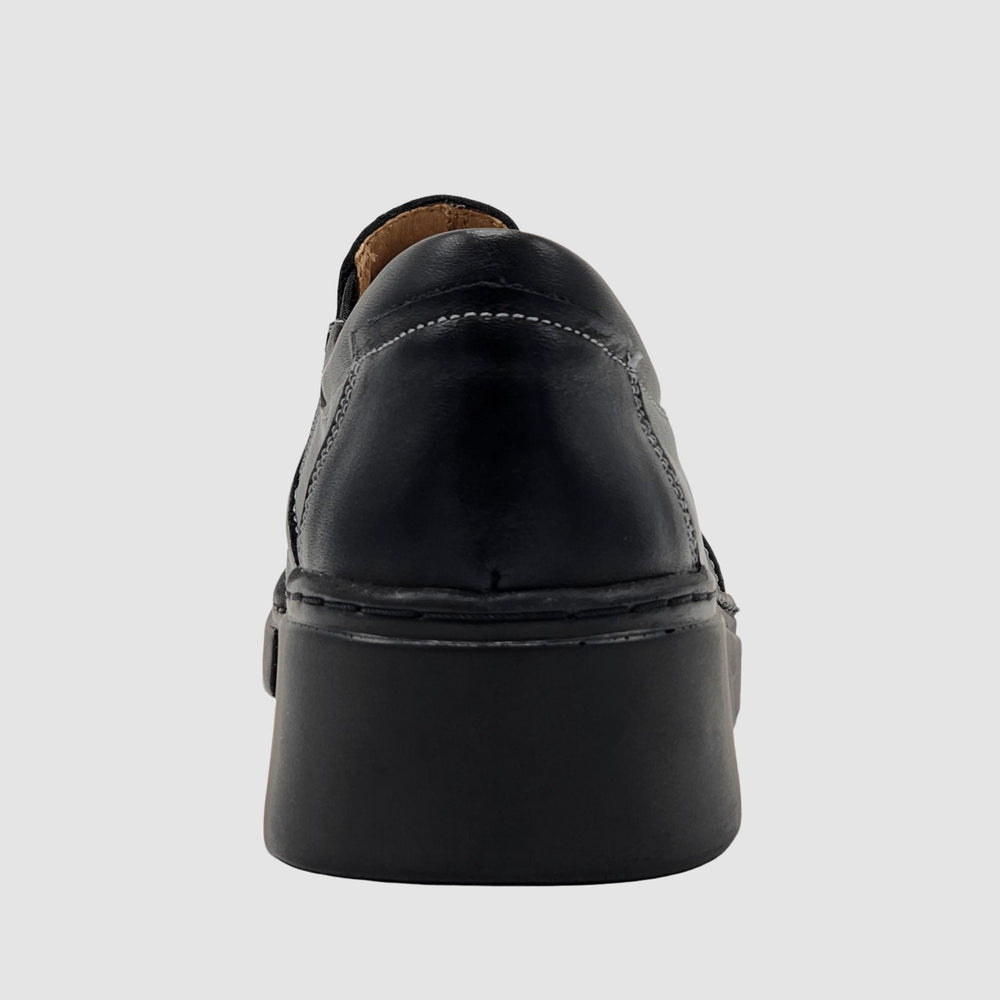 
                  
                    Women's Gaia Leather Zip Up Loafer - Black - Euro Shoe House
                  
                