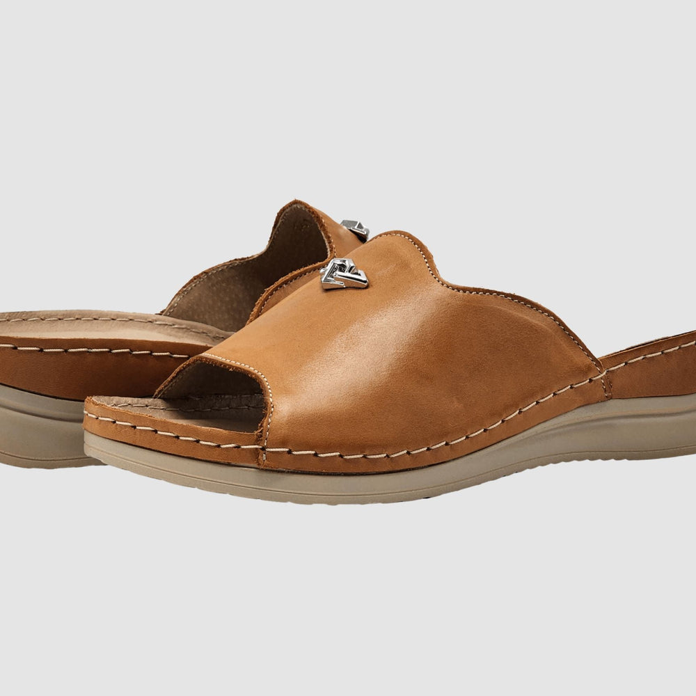 
                  
                    Women's Hera Leather Sandal - Orange - Euro Shoe House
                  
                