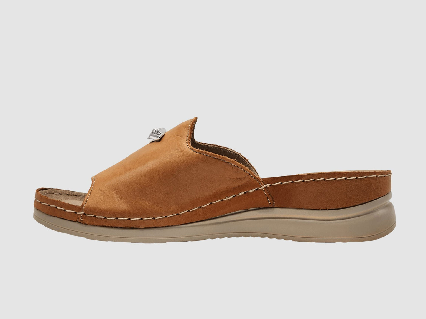 Women's Hera Leather Sandal - Orange - Euro Shoe House