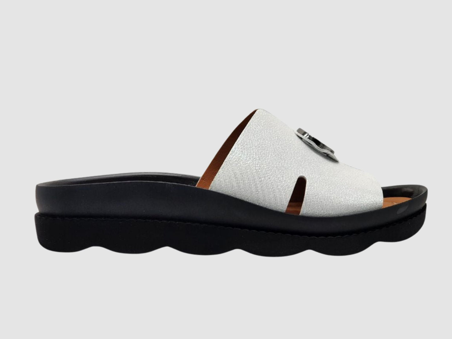 Women's Lily Leather Sandals - White - Euro Shoe House