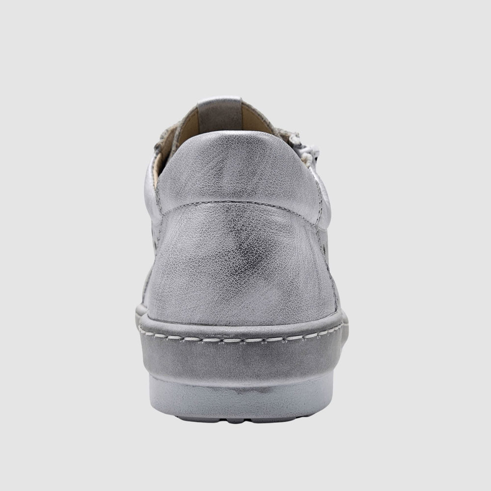 
                  
                    Women's Luna Leather Sneaker - Silver - Euro Shoe House
                  
                