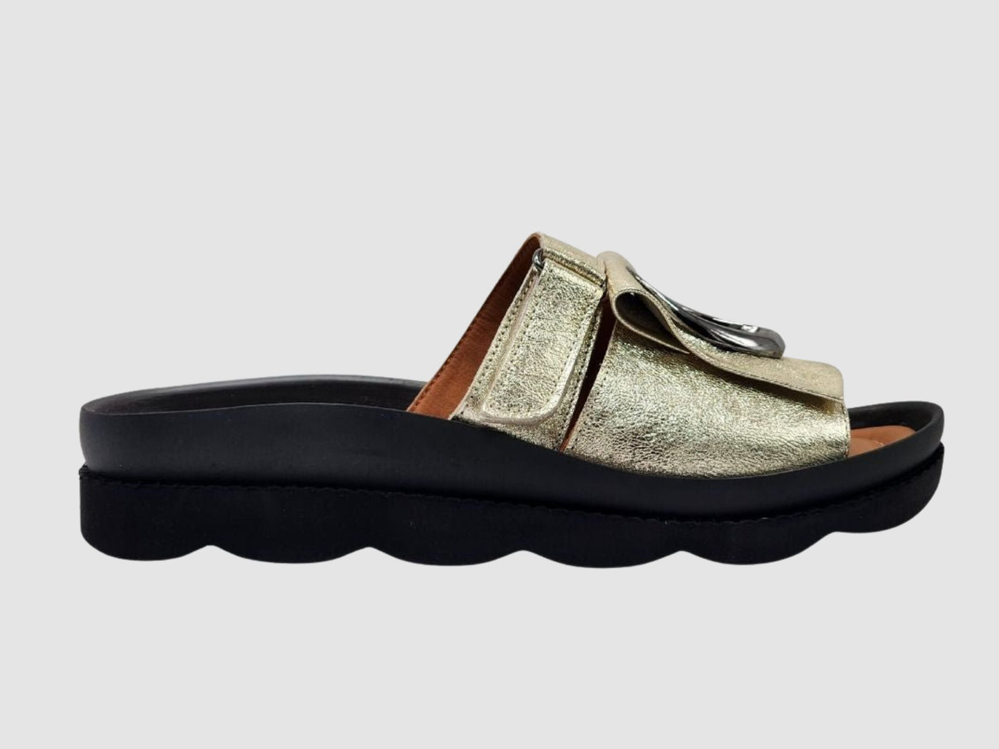 Women's Marigold Leather Sandals - Gold - Euro Shoe House