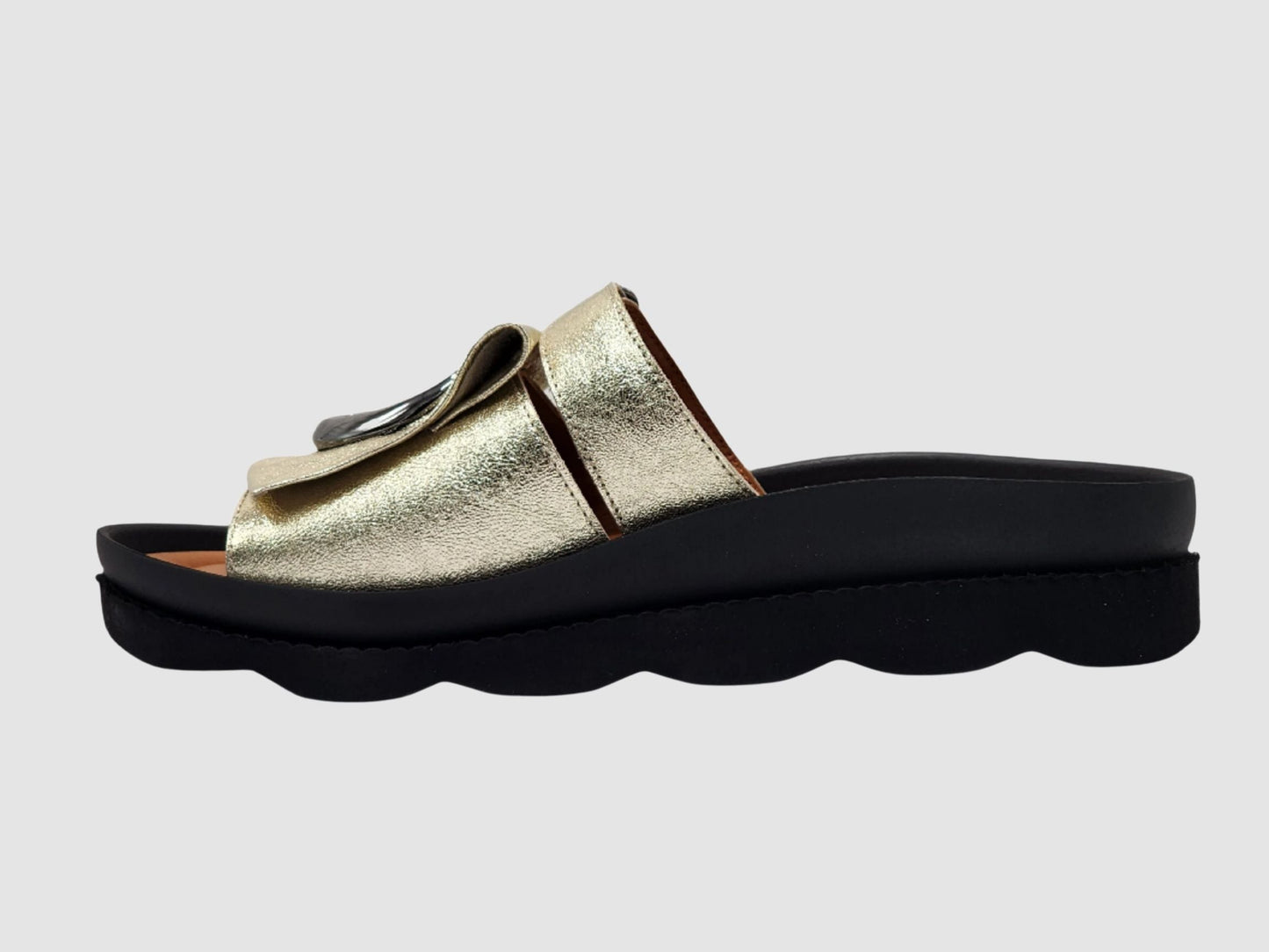 Women's Marigold Leather Sandals - Gold - Euro Shoe House