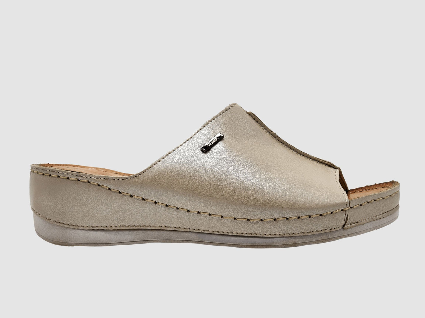 Women's Marra Leather Sandal - Beige - Euro Shoe House