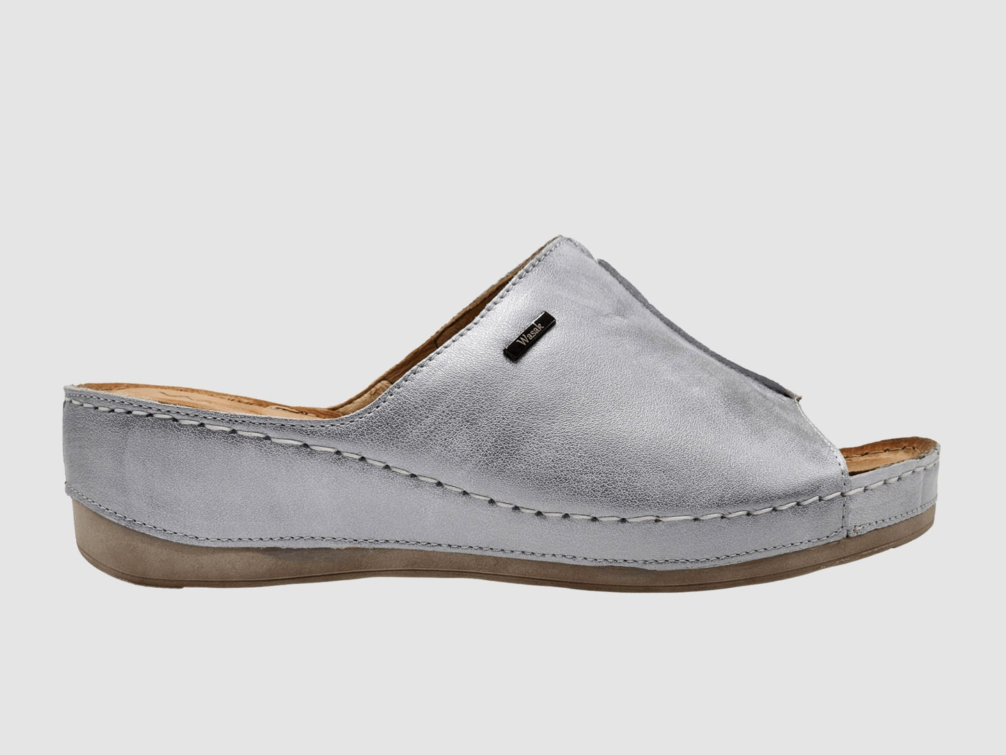 Women's Marra Leather Sandal - Silver - Euro Shoe House