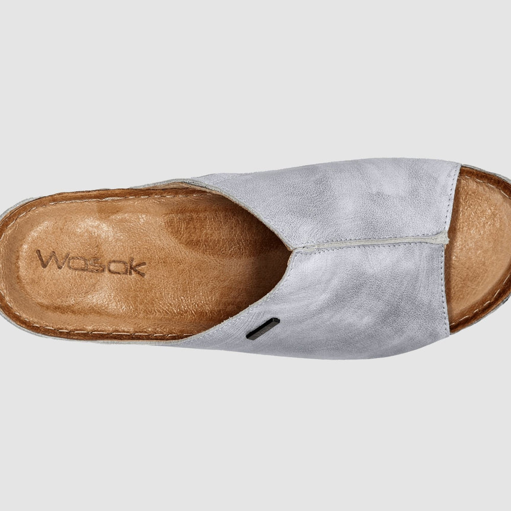 
                  
                    Women's Marra Leather Sandal - Silver - Euro Shoe House
                  
                