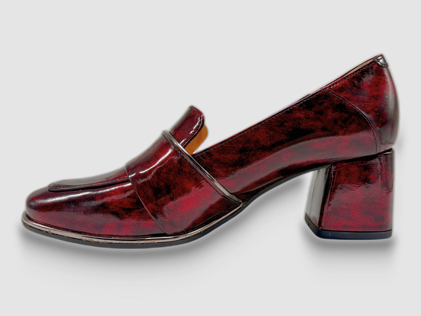 Women's Maya Loafer Pump - Red/Black - Euro Shoe House