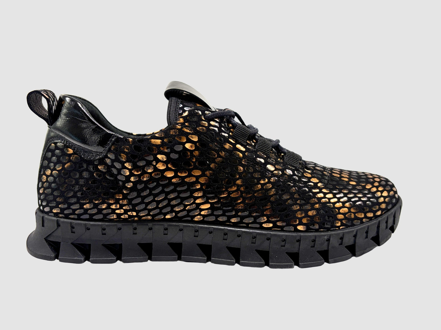 Women's Milena Leather Sneakers - Black - Euro Shoe House