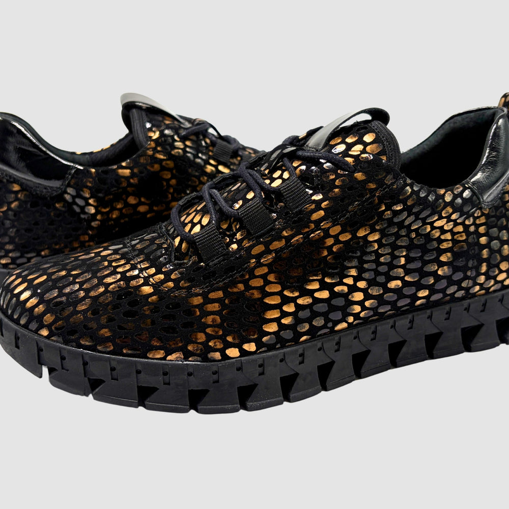 
                  
                    Women's Milena Leather Sneakers - Black - Euro Shoe House
                  
                