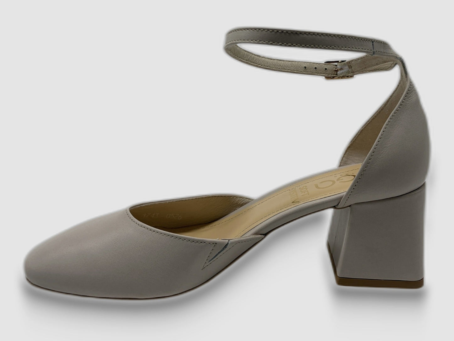 Women's Natalia Ankle - Strap Pump – Beige - Euro Shoe House