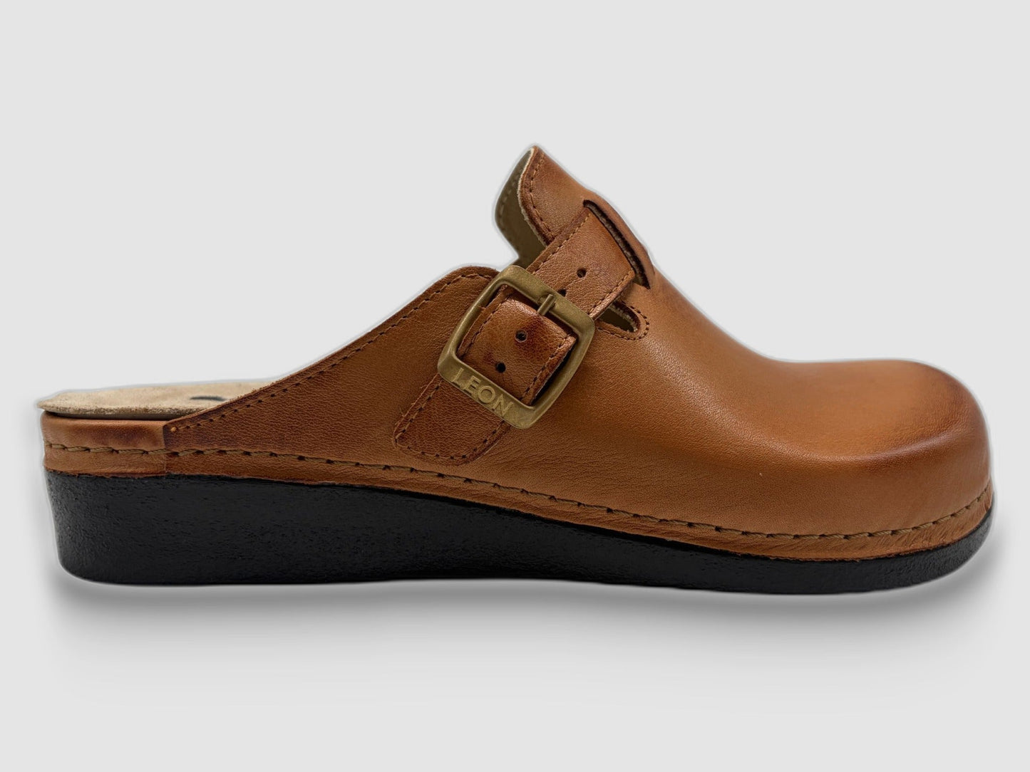 Women's Nora Leather Clog - Brown - Euro Shoe House