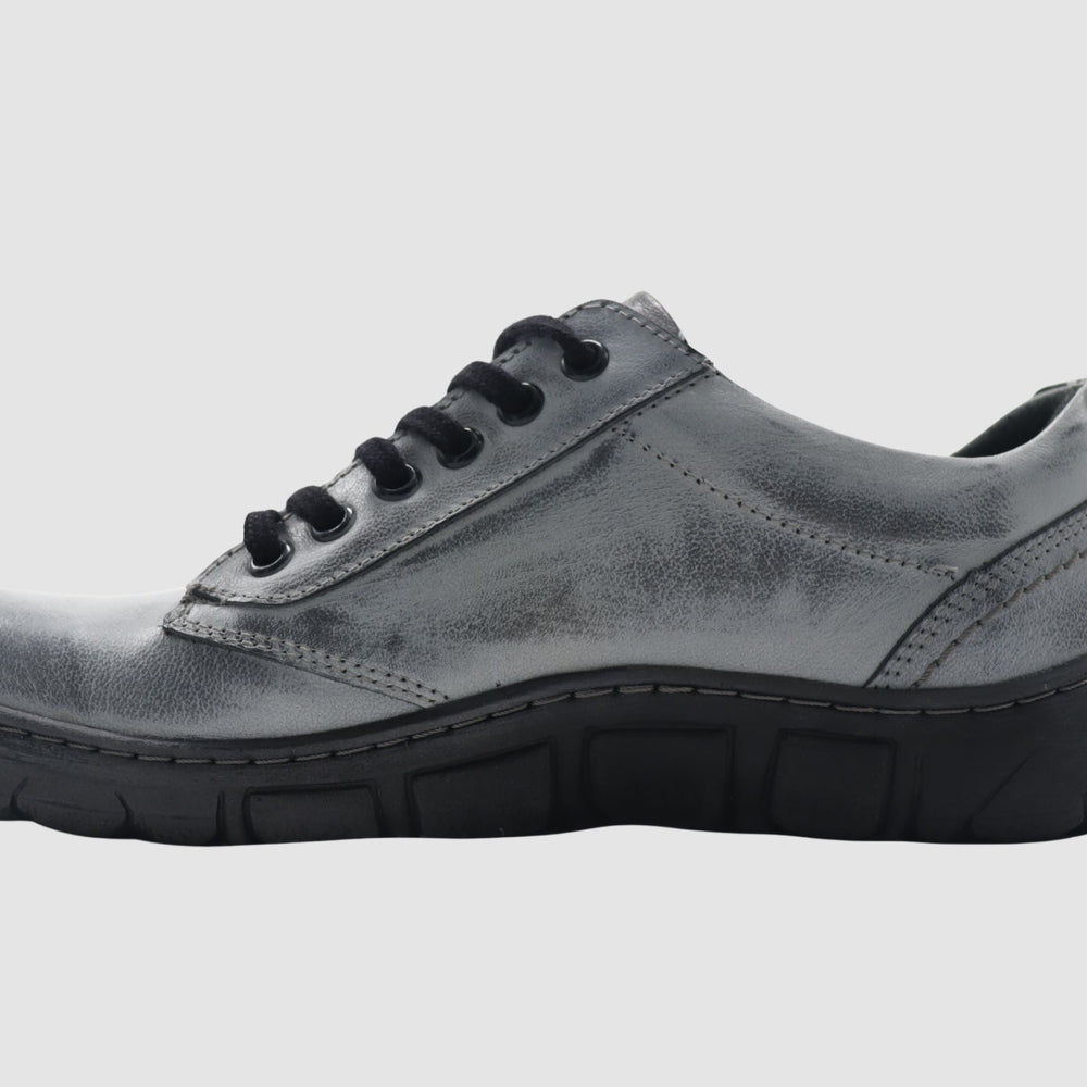 Women's Original Leather Shoes - Blue/Grey - Euro Shoe House