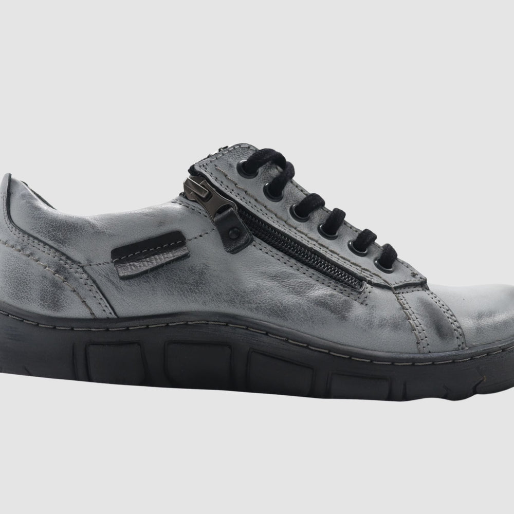 Women's Original Leather Shoes - Blue/Grey - Euro Shoe House