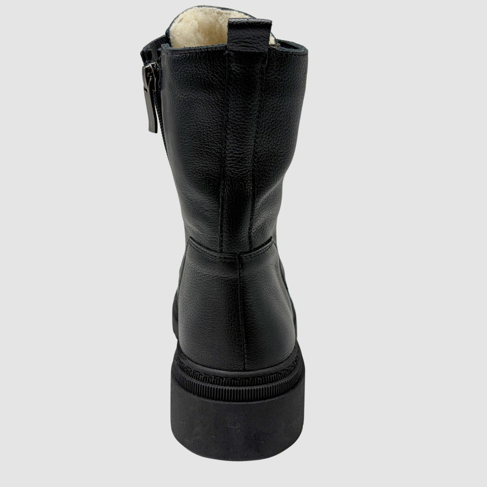 
                  
                    Women's Rhea Leather Boots - Black - Euro Shoe House
                  
                