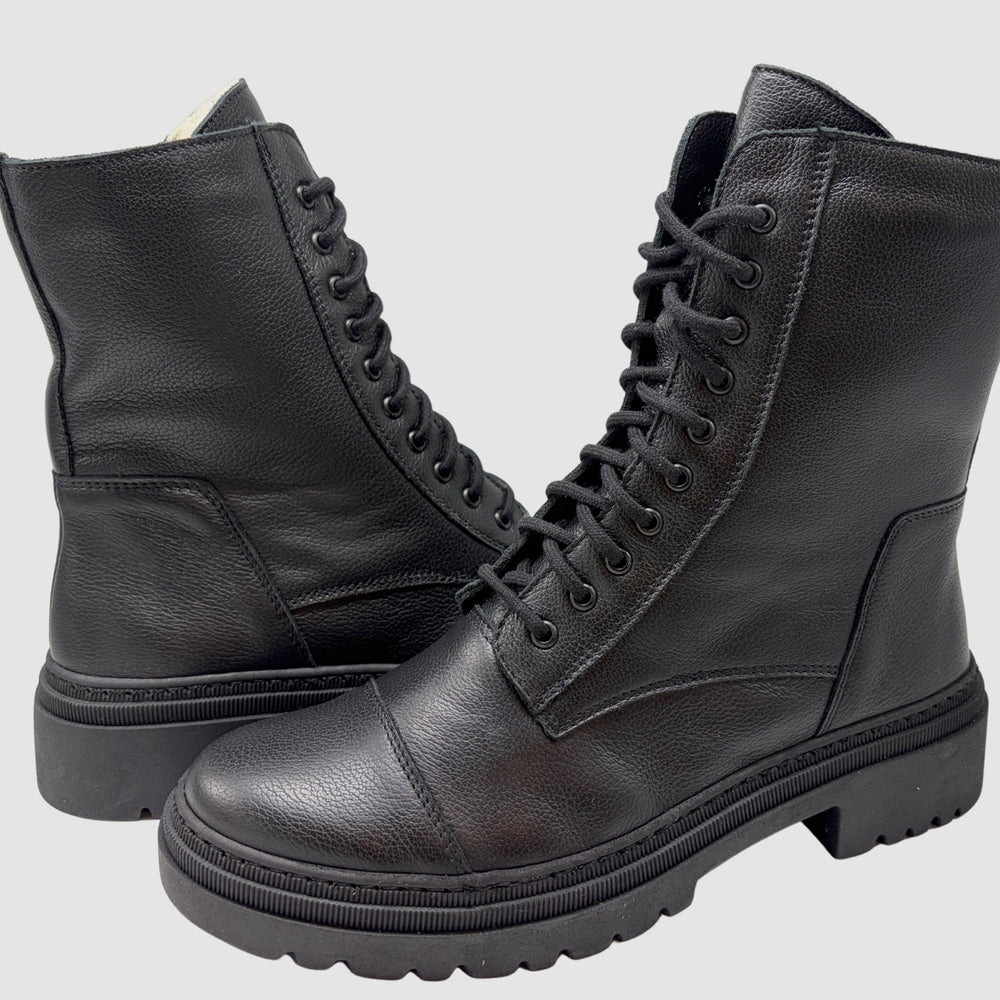 
                  
                    Women's Rhea Leather Boots - Black - Euro Shoe House
                  
                