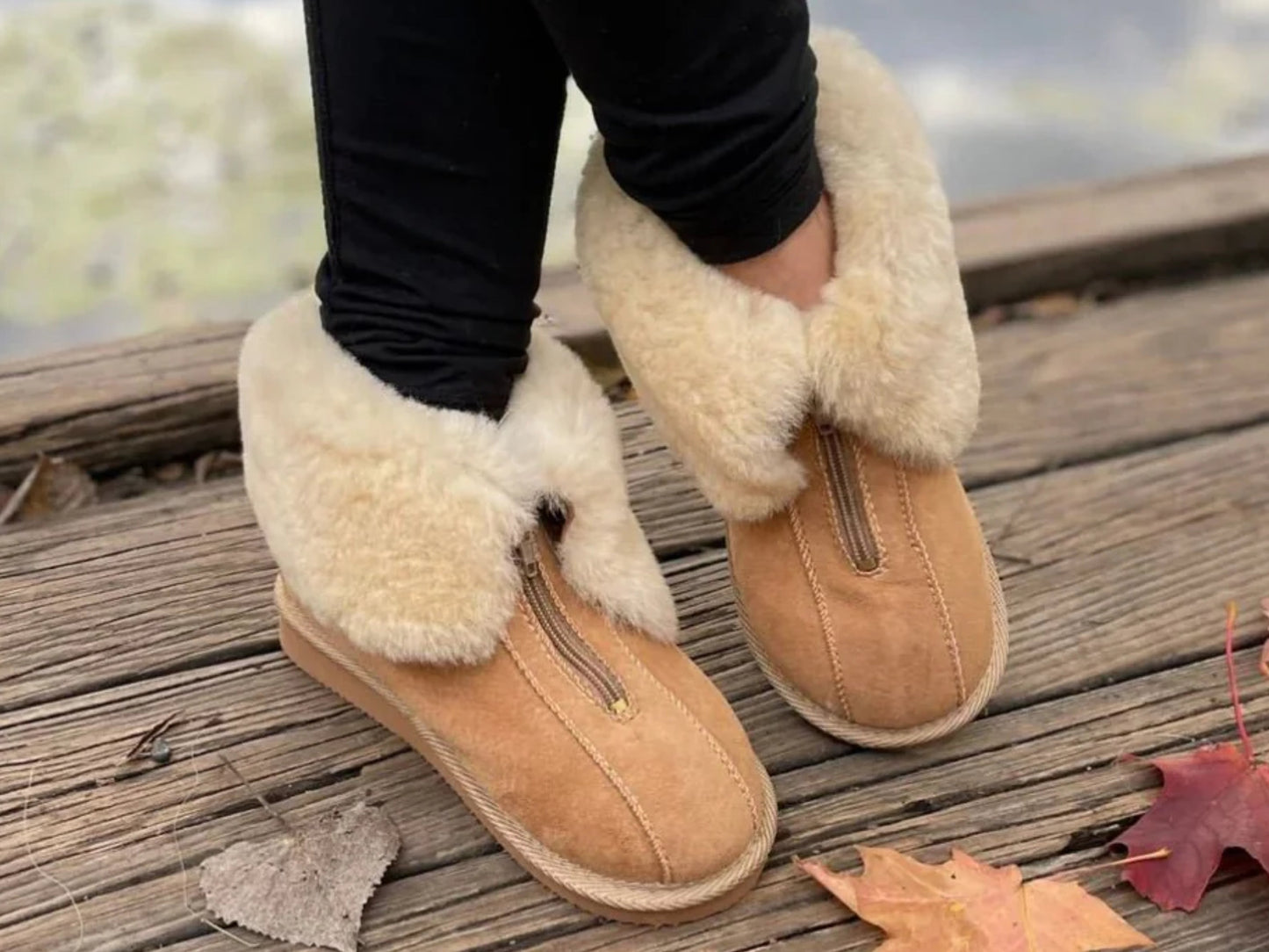 Women's Sami Sheepskin Boots - Beige - Euro Shoe House