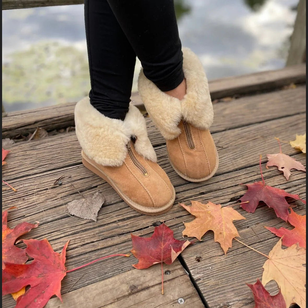 Women's Sami Sheepskin Boots - Beige - Euro Shoe House