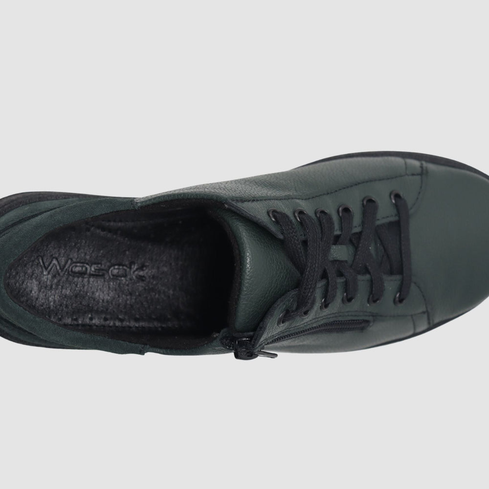 
                  
                    Women's Senna Leather Sneaker - Green - Euro Shoe House
                  
                