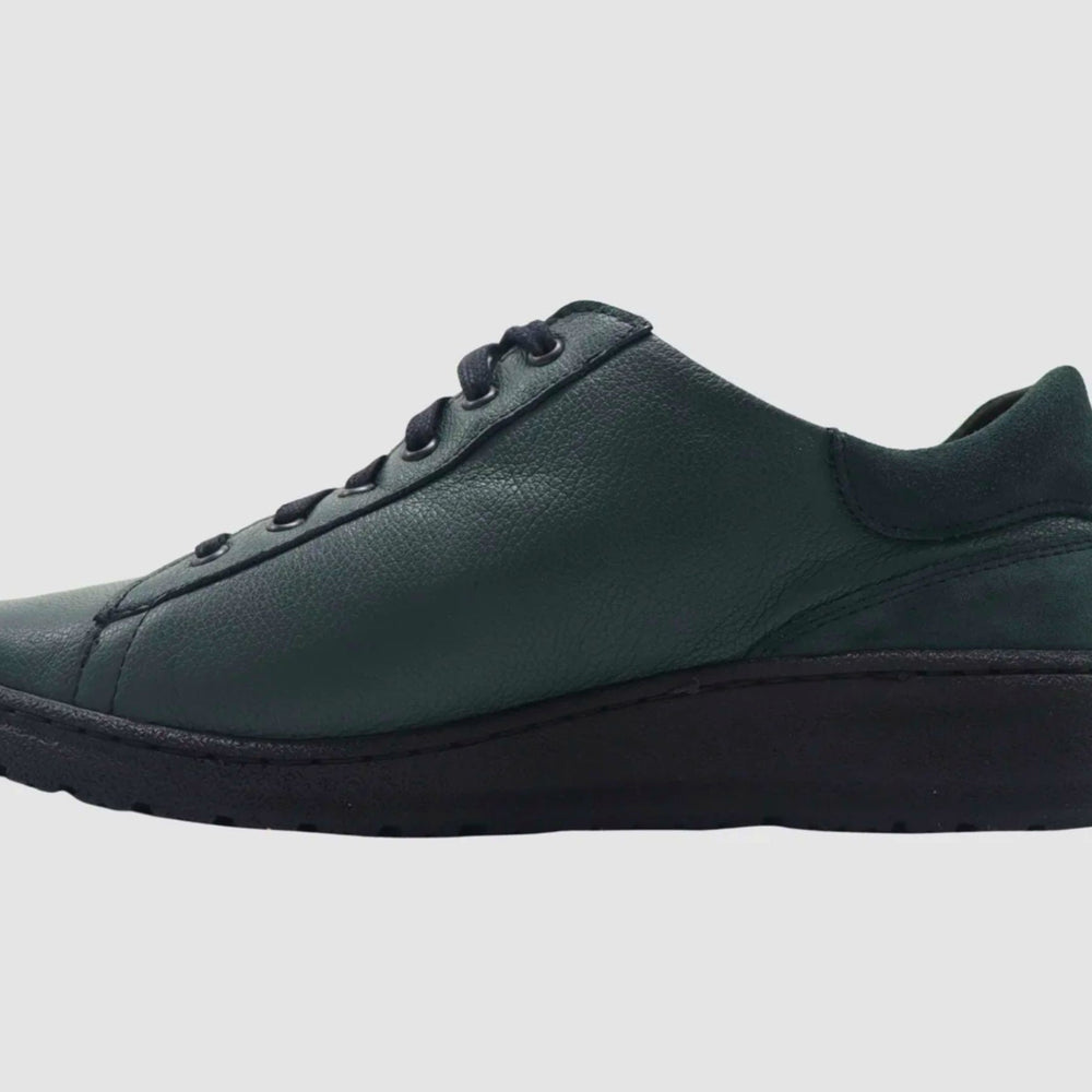 
                  
                    Women's Senna Leather Sneaker - Green - Euro Shoe House
                  
                