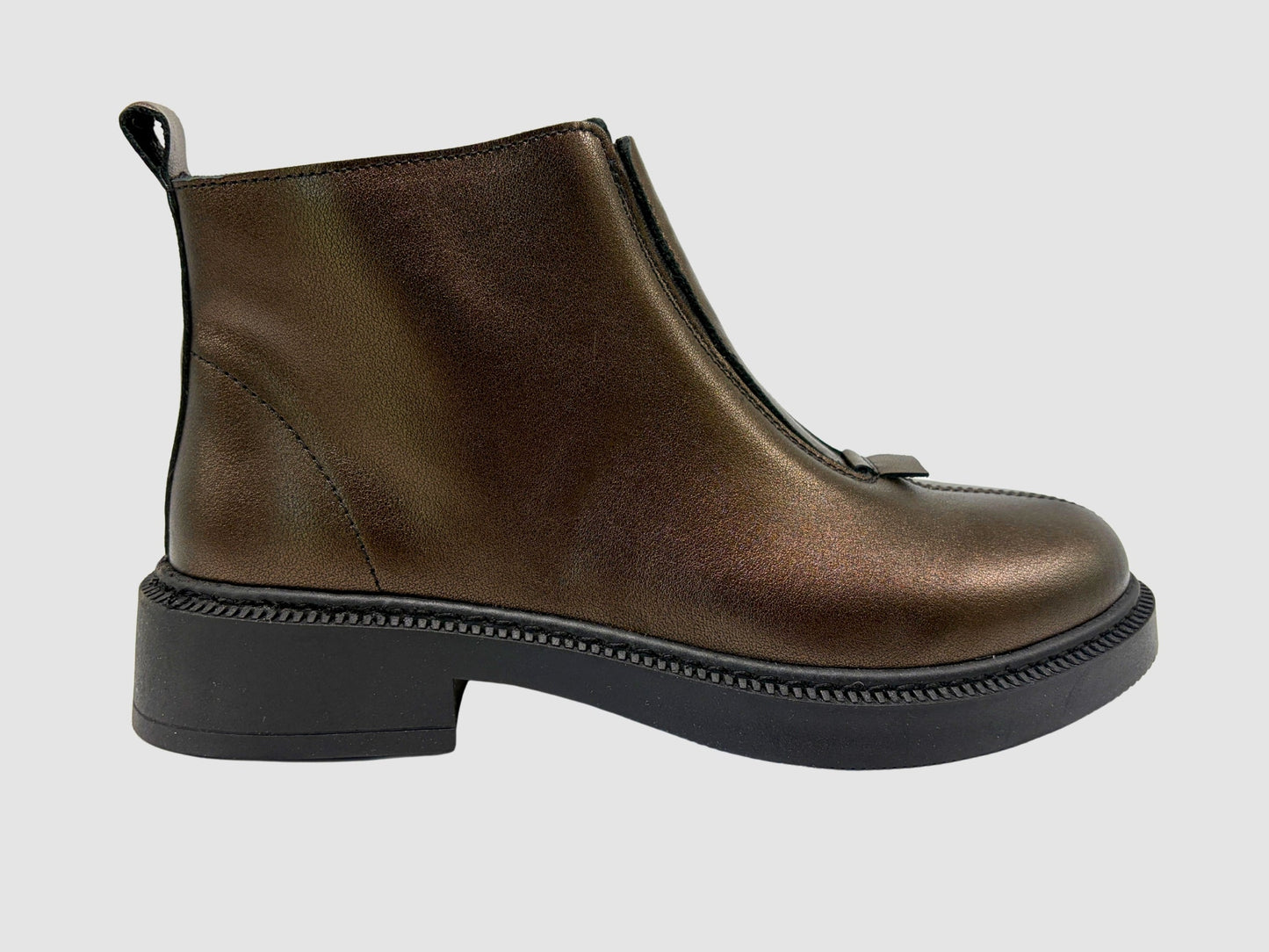 Women's Siena Leather Boots - Metallic Bronze - Euro Shoe House