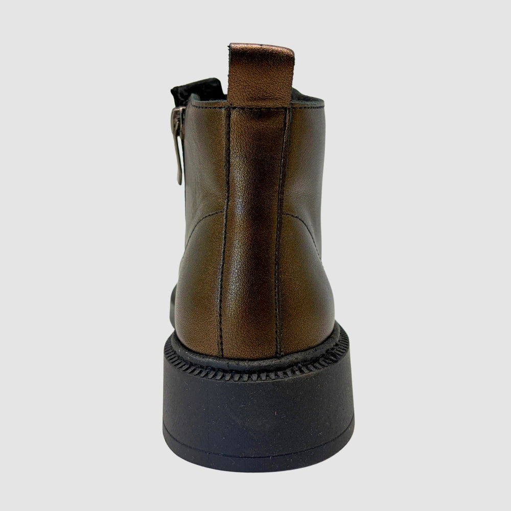 
                  
                    Women's Siena Leather Boots - Metallic Bronze - Euro Shoe House
                  
                