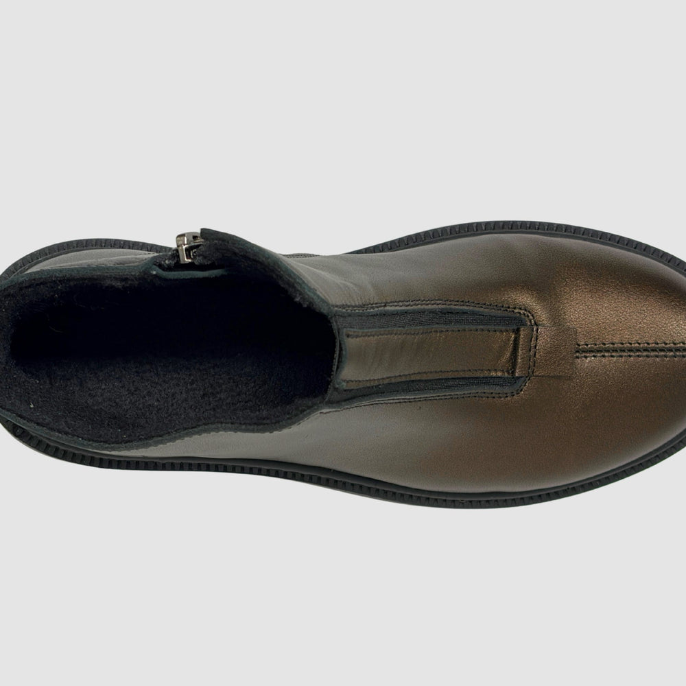 
                  
                    Women's Siena Leather Boots - Metallic Bronze - Euro Shoe House
                  
                