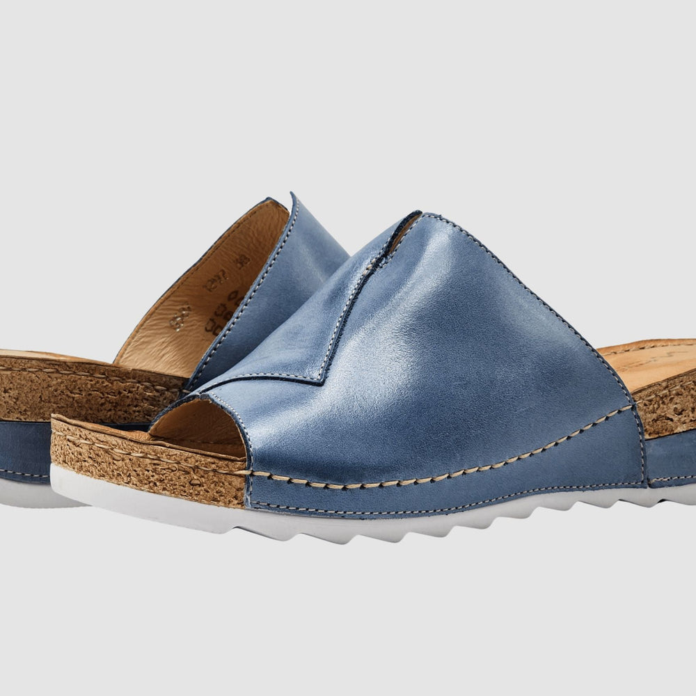 
                  
                    Women's Solea Leather Sandals - Blue - Euro Shoe House
                  
                